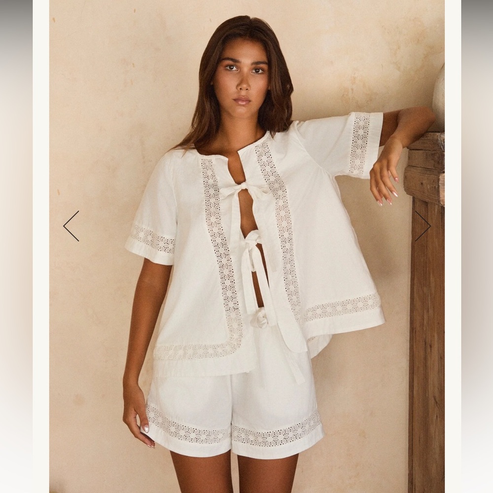 Piyama Giselle Lounge Set - Cotton Modal - Off White